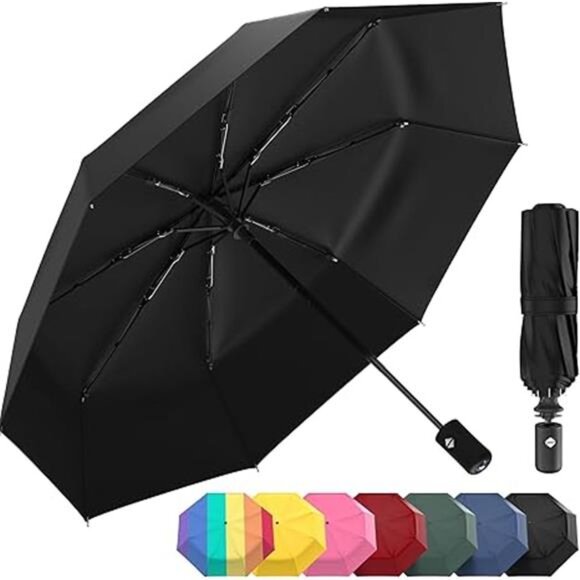 Rain-Mate Windproof Compact Umbrellas for Rain - Strong Reinforced Fiberglass - Picture 7 of 7